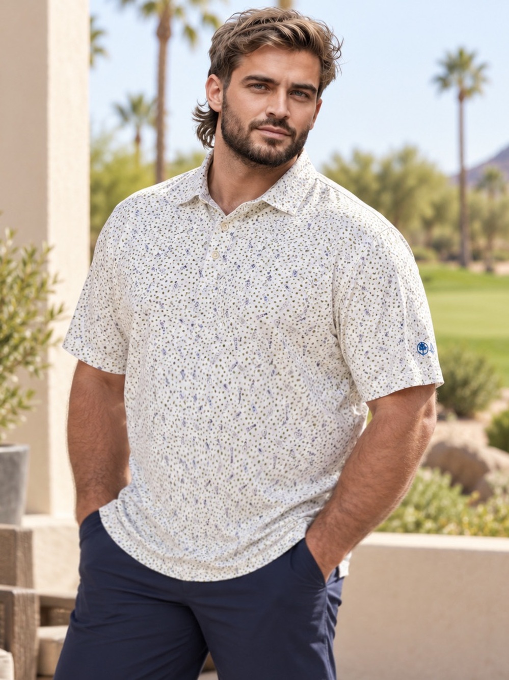johnnie-O Te Keel Ya XXL Performance Golf Polo Mesa Country Club UPF 50